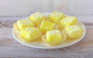 рецепт Лимонный мармелад с желатином в кокосовой стружке