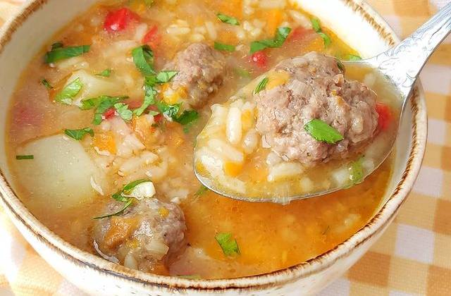 Рисовый суп с фрикадельками из говядины рецепт с фото пошагово