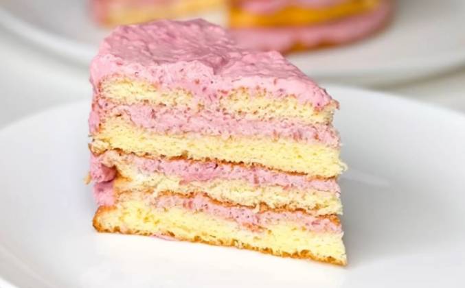Домашний торт пп без сахара с творожным кремом и ягодами рецепт