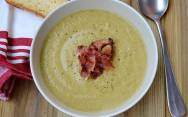 рецепт Суп пюре из брокколи, сыром и фасолью