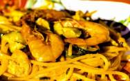 рецепт Спагетти с креветками в сливочном соусе