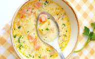рецепт Вкусный суп из красной рыбы и сливок