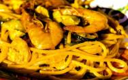 рецепт Спагетти с креветками в сливочном соусе
