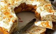 рецепт Венок пирог с морковью и орехами