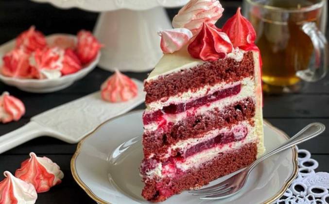 Торт «Красный бархат» с сырно-сливочным кремом — рецепт с фото пошагово + отзывы