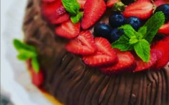 Заварной торт с кремом пломбир с шоколадным ганашом рецепт