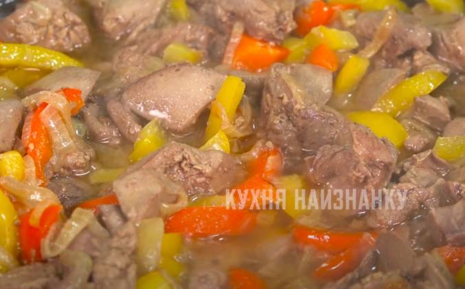 Печень куриная с луком и яблоками в духовке в банке рецепт пошаговый с фото