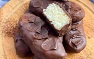 рецепт Шоколадный батончик баунти с кокосовой стружкой и сгущенкой