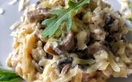 рецепт Паста с грибами шампиньонами в сливочном соусе