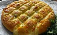 рецепт Хлеб лепешка с сыром и зеленью