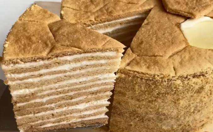 Сметанный торт Медовик классический домашний рецепт