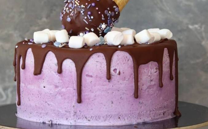 Черничный торт мороженое с шоколадом рецепт