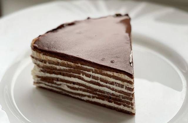 Видео Шоколадный блинный торт рецепт