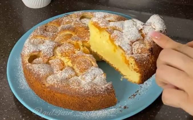 Видео Творожный пирог с абрикосов в духовке рецепт