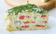 рецепт Кабачковый торт со сливочным сыром и форелью