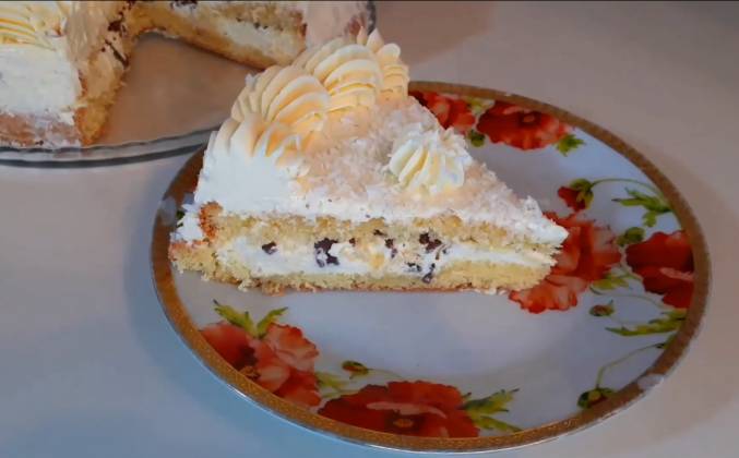 Бисквитный торт с кремом пошагово рецепт