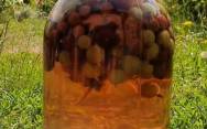 Компот из крыжовника мохито с лимоном и мятой на зиму на 3 литра