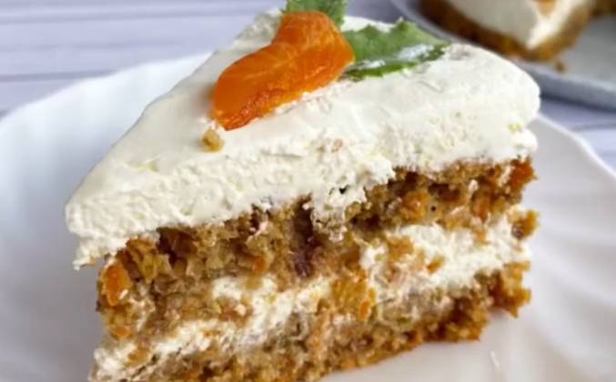 Морковный торт с финиками и овсянкой рецепт