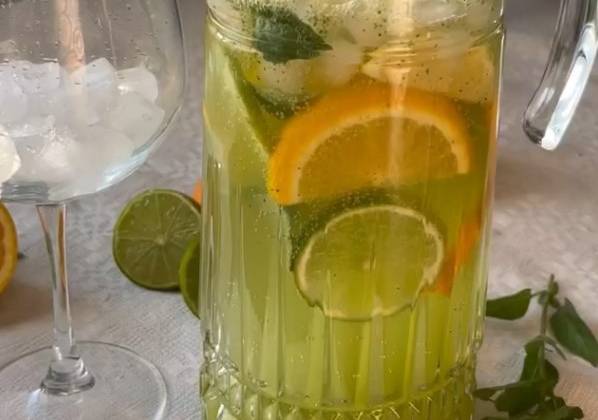 Лимонад с базиликом, лимоном, апельсином и лаймом рецепт