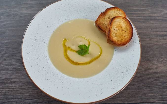 Чесночный суп крем с сливками и сыром Просто Кухня рецепт