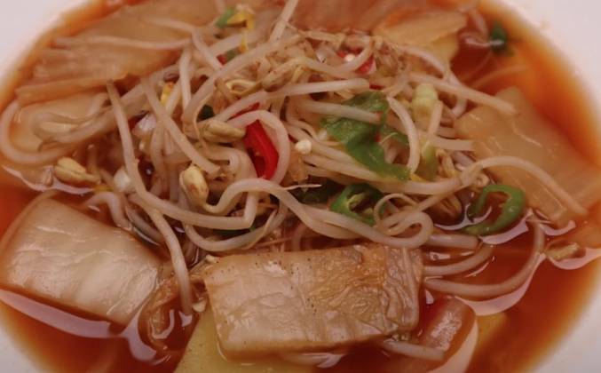 Корейский суп кимчи тиге с бобами мунг (Маш) рецепт