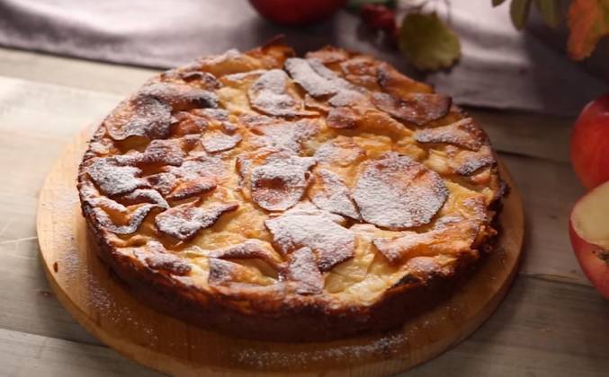 Французский яблочный пирог Невидимый много яблок, мало теста рецепт