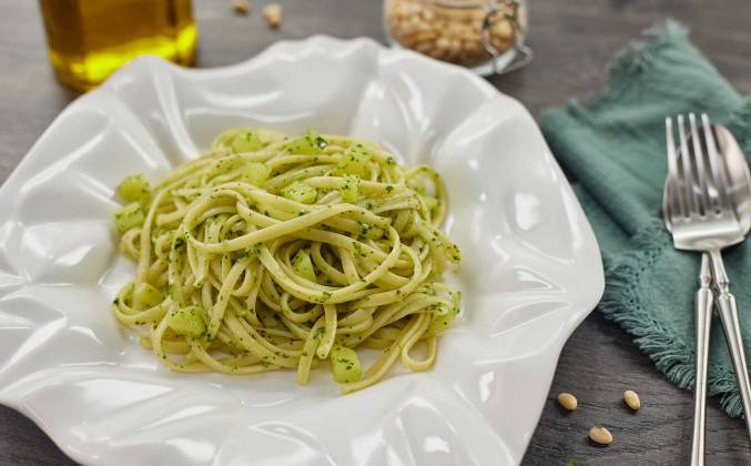 Спагетти по-лигурийски с базиликом Просто Кухня рецепт