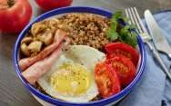 рецепт Боул с гречкой, яйцом, помидором и грибами Просто Кухня