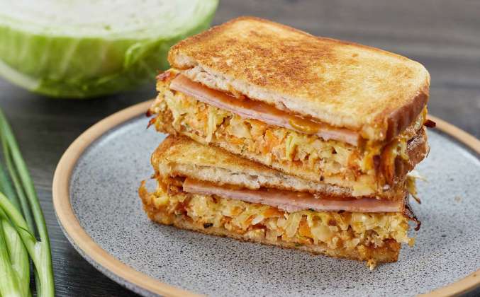 Корейский сэндвич бутерброд с капустой Просто Кухня рецепт