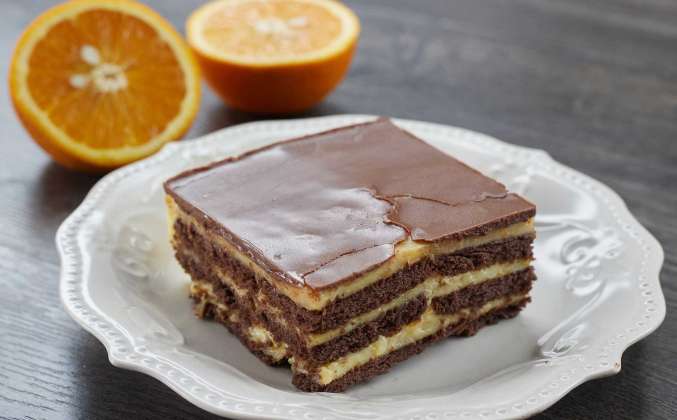 Шоколадно апельсиновый торт из печенья Просто Кухня рецепт