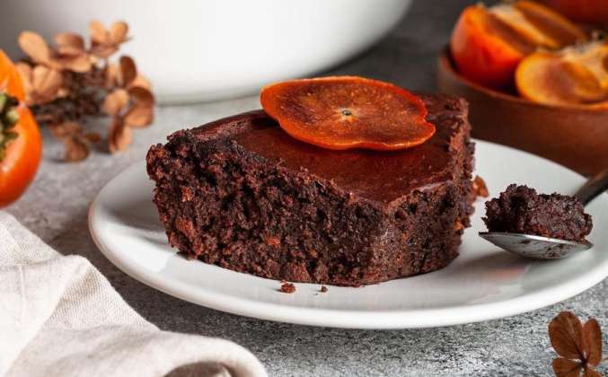 Шоколадный пирог Брауни с хурмой рецепт