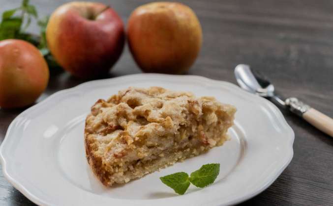 Насыпной яблочный пирог 3 стакана Просто Кухня рецепт