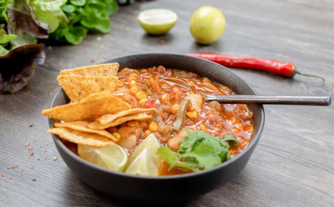 Мексиканский суп с фасолью острый Просто Кухня рецепт