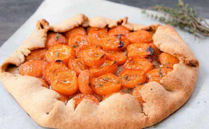Пирог галета с абрикосами Просто Кухня рецепт