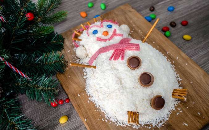 Торт Снеговик на Новый Год Просто Кухня рецепт