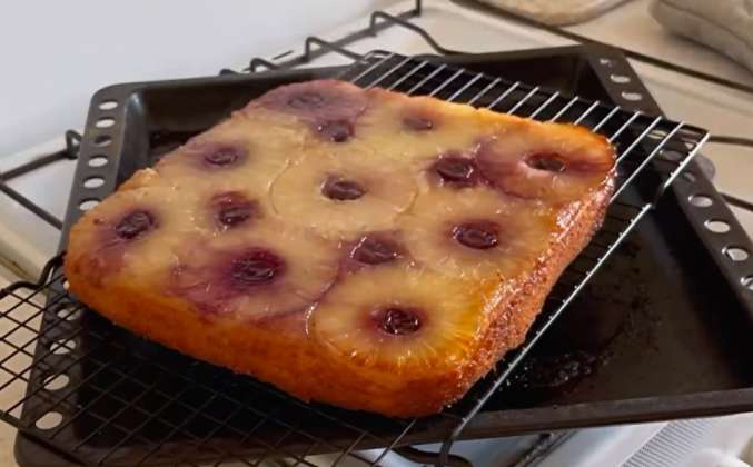 Ананасовый пирог перевертыш в духовке рецепт