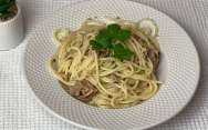 рецепт Паста спагетти с тунцом консервированным