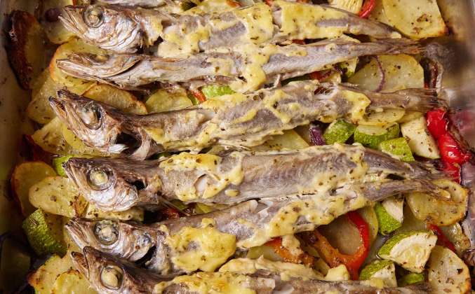 Рыба путасса в духовке с овощами Просто Кухня рецепт