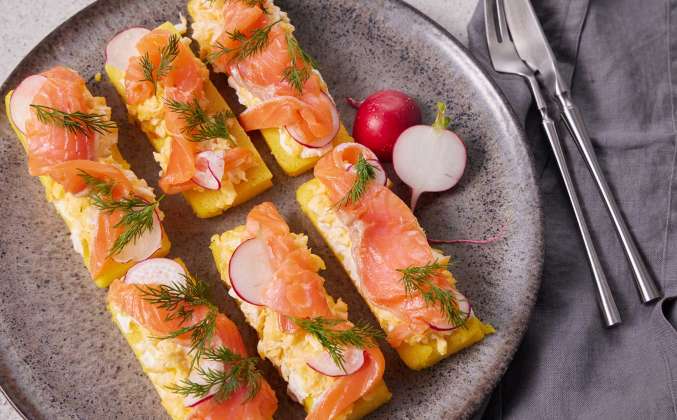 Полента с форелью Просто Кухня рецепт