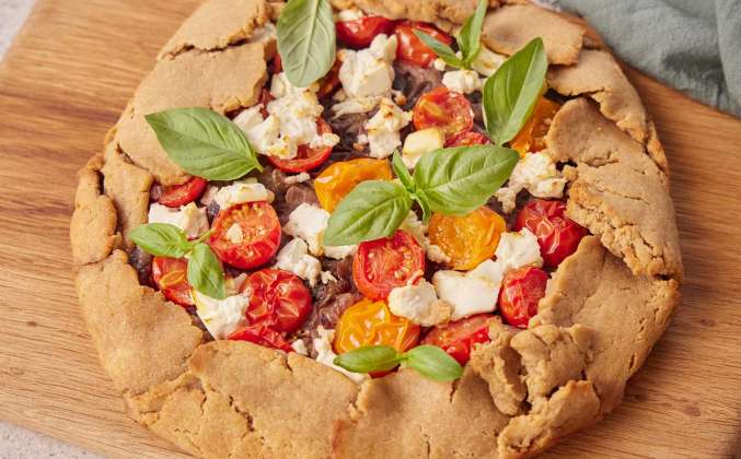 Гречневый пирог галета с луком и брынзой рецепт