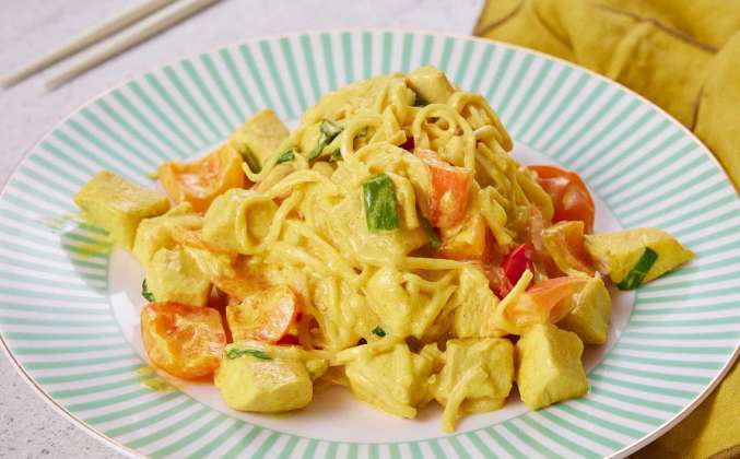 Лапша с курицей в сливочном соусе Просто Кухня рецепт