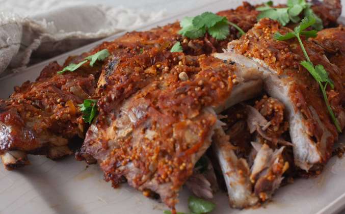 Свиные рёбера с яблочной горчицей Просто Кухня рецепт